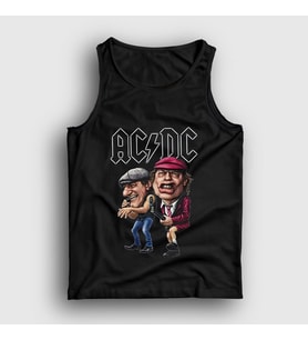 Presmono Unisex Siyah Brian and Angus AC/DC Atlet 6049tt