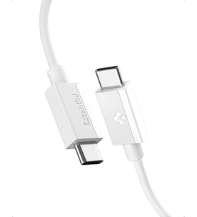 USB-C to USB-C 2 Metre Kablo 60W Güç/PPS 2.0 Desteği Super Hızlı Şarj / 480 Mbps Data Aktarım Hızı Type-C Ekstra Dayanıklı Beyaz - ACA08719