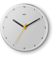 Braun Klasik Analog Duvar Saati Sessiz Kuvars Mekanizması, Iyi Okunabilir, 23 Cm Çap Beyaz, Model Bc