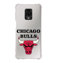 Xiaomi Redmi Note 9S Köşe Korumalı Antişok Kapak Chicago Bulls Tasarımlı Şeffaf Silikon Kılıf