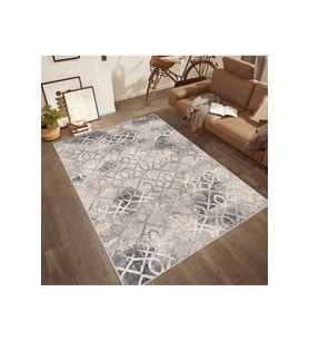 Rovigo Home Dijital Baskı Yıkanabilir Kaymaz Taban Salon Halısı RVG0458 (Bej)