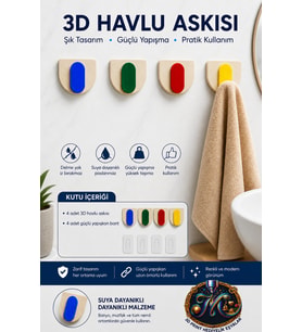 Delmeden Güçlü Yapışan Modern Havlu Askılığı