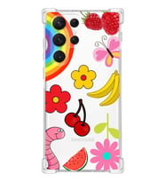 PrintiFy Samsung Galaxy S21 Ultra Uyumlu Water Color 5 Baskılı Şeffaf Köşe Korumalı Antişok Kılıf