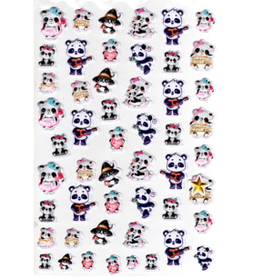 Sticker Kabartmalı A4 Boyutunda Stiker Defter, Planlayıcı Etiket-(lim556) - Eğlenceli Panda