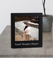 Kişiye Özel Kendi Mesajını Oluştur Fotoğraflı Ahşap Mdf Çerçeve