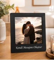 Kişiye Özel Kendi Mesajını Oluştur Fotoğraflı Ahşap Mdf Çerçeve