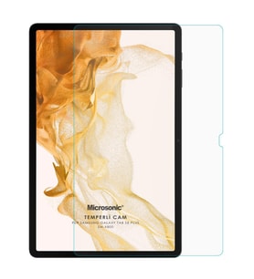 Microsonic Samsung Galaxy Tab S9 FE+ Tempered Glass Cam Ekran Koruyucu (Renksiz)