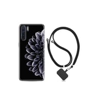 Oppo A91 Kılıf Silikon Desen Boyun Askılı Çiçekler 1639