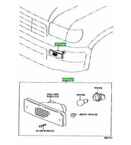 Hilux (Ln85, Ln105, Ln 106) 89 97 Tampon Sinyali Sağ  (Oem No:8151089133)
