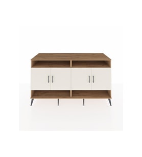 Kronos Konsol 6 Raflı 4 Kapaklı 176x59x99 Çam-Aytaşı/Antrasit