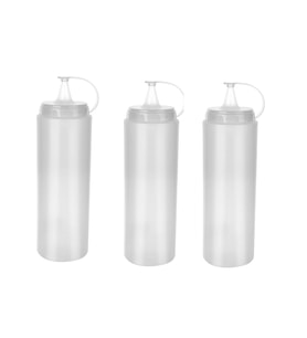 Şeffaf Sos Şişesi - 1000ml Dev Boy 3 Adet