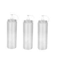 Şeffaf Sos Şişesi - 1000ml Dev Boy 3 Adet