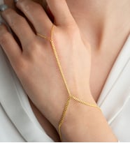 925 Ayar Gümüş Gold Kaplama Gurmet Zincir Şahmeran Bileklik