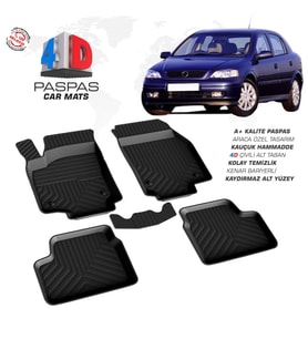Opel Astra G 4D Araca Özel Havuzlu Kauçuk Paspas 1998 ve Üzeri (Karışık)