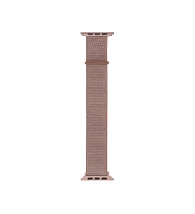 Apple Watch Ultra 49mm Uyumlu Kordon Hasır Örgü Kumaş Band-03 Strap Kayış (Rose)