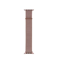 Apple Watch Ultra 49mm Uyumlu Kordon Hasır Örgü Kumaş Band-03 Strap Kayış (Rose)