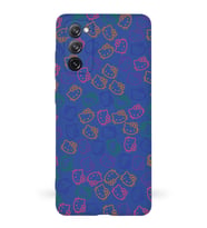 Samsung Galaxy S20 FE Uyumlu Lansman Kılıf Hello Kitty Tasarımlı İçi Kadife Kapak-Lacivert (Şeffaf)