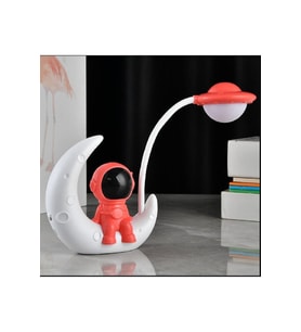 Çocuklar İçin Uzay Temalı USB Şarjlı Led Gece Lambası (Krem)