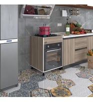 Kenzlife ankastre modülü kabini şirpençe crd 85*60*56 fırın ocak dolabı ayarlı ayaklı üstten (Karışık)