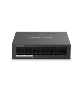 TP-LINK 6port MS106LP 10/100 YÖNETİLEMEZ 30W 4-PORT POE SWITCH
