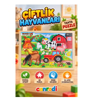 Sun KDM Woo Ahşap Tahta Puzzle 48 Parça Çiftlik Hayvanları