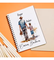 Canım Babam Baba & Oğul Tasarımlı Kişiye Özel Defter