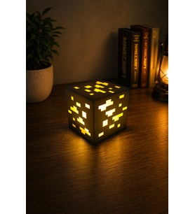 Minecraft Altın Blok Gece Lambası – LED Ortam Işığı 8X7CM Ebat