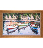 ALTIN ÇERÇEVELİ PASPARTULU TABLO CR555