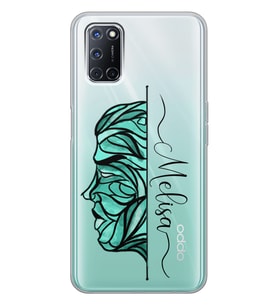 Oppo İkizler Burcu Tasarımlı Şeffaf Telefon Kılıfı