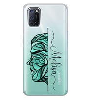 Oppo İkizler Burcu Tasarımlı Şeffaf Telefon Kılıfı