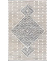 Eliana Home Baskılı, Yıkanabilir Kaymaz Taban Salon Halısı LNA0727 100x150 cm (Bej)