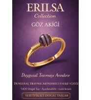 Sertifikalı Duygusal Travma Arındırıcı Yüzük – Göz Akik Taşı Ayarlamalı Yengeç Balık Akrep Burcu (Çok Renkli)