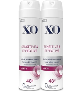 XO Deodorant 150ML Women-Kadın Sensitive & Effective (2 Li Set)