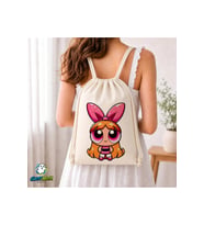 Powerpuff Girls Büzgülü Keten Çanta C244