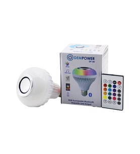 2IN1-KUMANDALI RGB LED AMPUL - BLUETOOTH HOPARLÖR MÜZİK ÇALAR LED-7W - HOPARLÖR-3W (5680)
