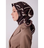 Belli Twill İpek Desenli Eşarp 4309D