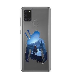 Samsung Galaxy A21S Uyumlu The Witcher Tasarımlı Şeffaf Telefon Kılıfı