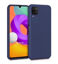 Microsonic Matte Silicone Samsung Galaxy M32 4G Kılıf Lacivert