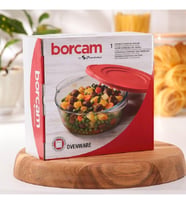 Paşabahçe Kapaklı Yuvarlak Borcam Tencere 1450cc 59123