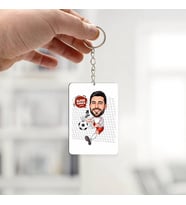 Kişiye Özel Erkek Kaleci Karikatürlü Anahtarlık