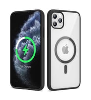 Apple iPhone 11 Pro Kılıf Magsafe Wireless Şarj Özellikli Silikon Zore Ege Kılıf (Siyah)