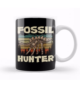 Cute & Funny Fossil Hunter Paleontology Dinosaur Kupa Bardak Porselen