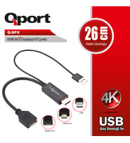 QPORT Q-DPX HDMI(M) TO DISPLAYPORT(F) ÇEVİRİCİ