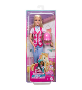 HXJ38 Barbie Binici Bebek - Malibu -Barbie Mysteries: The Great Horse Chase