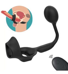 FATNES Kablosuz Kumandalı Testis ve Penis Halkalı Perine ve Prostat Uyarıcı Vibratör