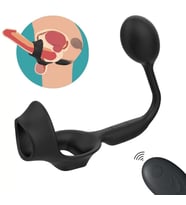 FATNES Kablosuz Kumandalı Testis ve Penis Halkalı Perine ve Prostat Uyarıcı Vibratör
