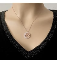 1938 Ata Rose kaplama Gümüş Kolye (Karışık)