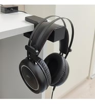 Premium Siyah Asılabilir Masa Kenarı Kulaklık Standı, Ergonomik ve Sağlam