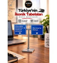 Türkiye’nin En Güzel Yol Ayrımı Tabelası 3D Baskı Dekoratif Masa Aksesuarı Minyatür Yol Tabelası