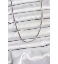 316L Çelik Zincir Gümüş Renk 60 cm Yılan Zincir Kadın Kolye - TJ-BKO10681